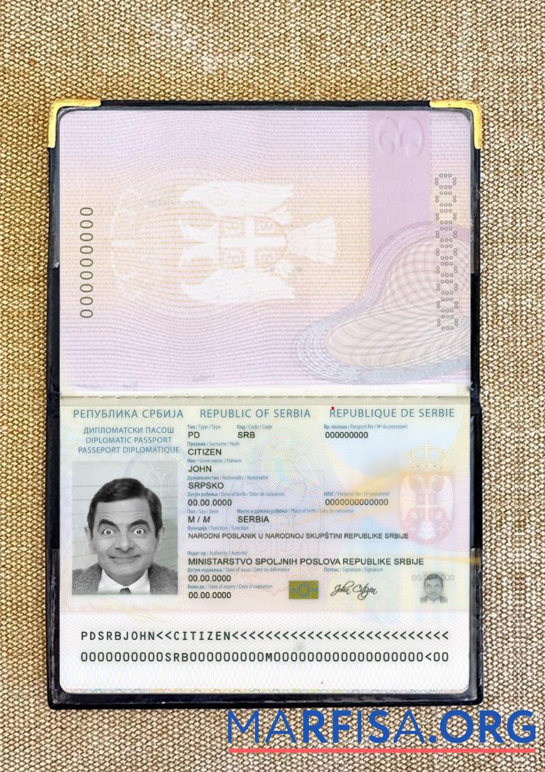 Downloadable Serbia pass (2016 present) photolook template